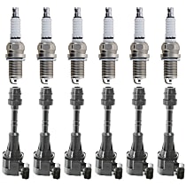 Ignition Coil Kit, 12-pc, 6 Cylinder, 3.0 Liter Engine, includes Spark Plugs