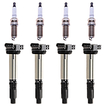 Ignition Coil Kit, 8-pc, 4 Cylinder, 2.5/2.7 Liter Engine, includes Spark Plugs