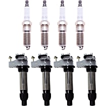 Ignition Coil Kit, 8-pc, 4 Cylinder, 2.4 Liter Engine, includes Spark Plugs