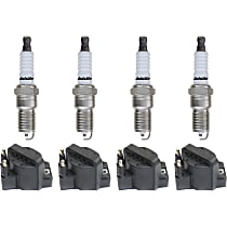 Ignition Coil Kit, 8-pc, 4 Cylinder, 2.0/2.2 Liter Engine, includes Spark Plugs