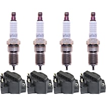 Ignition Coil Kit, 8-pc, 4 Cylinder, 2.2 Liter Engine, includes Spark Plugs