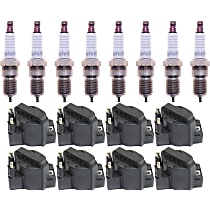 Ignition Coil Kit, 16-pc, 8 Cylinder, 4.0/4.6 Liter Engine, includes Spark Plugs