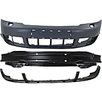 3-Piece Kit, Front Primed Bumper Cover, Includes (1) Bumper Cover, (1) Bumper Reinforcement, and (1) Valance