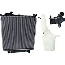 3-Piece Kit Radiator, 4.0L Engine, Aluminum Core, Plastic Tank, includes Coolant Reservoir and Thermostat Housing