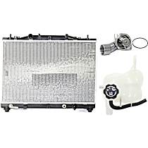 3-Piece Kit Radiator, GAS, Includes Housing, 195 Degree, 3.2L 6Cyl,  Includes (1) Coolant Reservoir, (1) Radiator, and (1) Thermostat