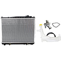 Radiator Kit, 3.5L Engine, Aluminum Core, Plastic Tank, includes Coolant Reservoir and Thermostat