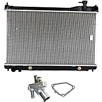 Radiator Kit, 3.5L Engine, Aluminum Core, Plastic Tank, includes Thermostat