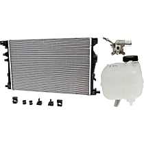 3-Piece Kit Radiator, 2.4L Engine, Aluminum Core, Plastic Tank, includes Coolant Reservoir and Thermostat
