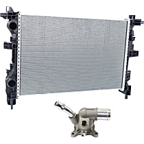 Radiator Kit, 2.4L Engine, Aluminum Core, Plastic Tank, includes Thermostat