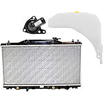 3-Piece Kit Radiator, Automatic Transmission, 2.0L 4Cyl,  Includes (1) Coolant Reservoir, (1) Radiator, and (1) Thermostat