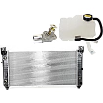 3-Piece Kit Radiator, 4.8L/5.3L/6.0L Engines, Plastic Tank, with Coolant Reservoir and Thermostat