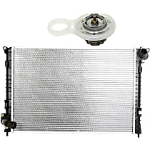 Radiator Kit, 1.6L Engine, Aluminum Core, Plastic Tank, includes Thermostat