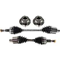 Front, Driver and Passenger Side Suspension Kit, includes Axle Assembly and Wheel Hub