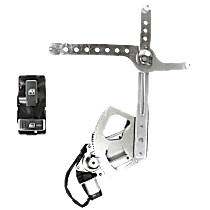 2-Piece Kit Front, Passenger Side Power Window Regulator, With Motor, Includes (1) Window Regulator and (1) Window Switch