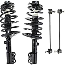 4-Piece Kit Front, Driver and Passenger Side Suspension Includes Loaded Strut and Sway Bar Link