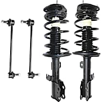 4-Piece Kit Front, Driver and Passenger Side Suspension Includes Loaded Struts and Sway Bar Links