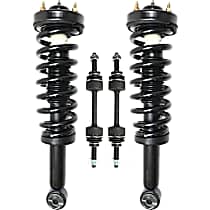 4-Piece Kit Front, Driver and Passenger Side Suspension Includes Loaded Struts and Sway Bar Links, 4WD