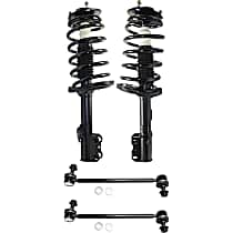 4-Piece Kit Front, Driver and Passenger Side Suspension Kit, FWD, Includes (2) Loaded Strut and (2) Sway Bar Link