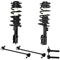 6-Piece Kit Front Suspension Kit, 11.8 (in) Center to Center, includes (2) Loaded Strut, (2) Sway Bar Link, and (2) Tie Rod End