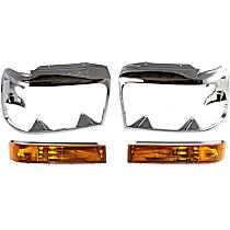 4-Piece Kit Driver and Passenger Side Headlight Door, Includes (2) Headlight Door and (2) Turn Signal Light