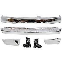 6-Piece Kit Front Bumper,  For Models Without Sport Package, Chrome, Sport Utility,  Includes (1) Bumper, (2) Bumper Bracket, (2) Bumper End, and (1) Step Bumper