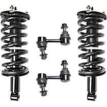 4-Piece Kit Front, Driver and Passenger Side Suspension Includes Loaded Struts, and Sway Bar Links, 4WD