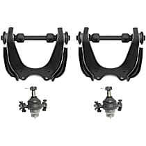 4-Piece Kit Front, Driver and Passenger Side, Upper Control Arm Kit, RWD, includes (2) Ball Joint and (2) Control Arm