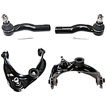 4-Piece Kit Front, Driver and Passenger Side, Upper Control Arm,  Includes (2) Control Arm and (2) Tie Rod End
