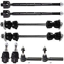 8-Piece Kit Front, Driver and Passenger Side, Inner and Outer Tie Rod End, RWD,  Includes (2) Ball Joint, (2) Sway Bar Link and (4) Tie Rod End