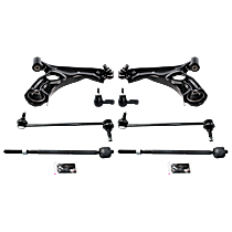 8-Piece Kit Front, Driver and Passenger Side, Lower Control Arm, Front Wheel Drive,  Includes (1) Sway Bar Link, (2) Control Arm and (2) Tie Rod End