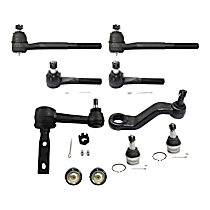 10-Piece Kit Idler Arm, RWD  Includes (1) Idler Arm, (2) Ball Joint, (2) Ball Joint and (2) Tie Rod End