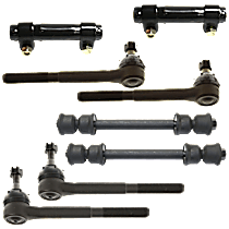 8-Piece Kit Front, Driver and Passenger Side, Inner and Outer Tie Rod Ends with Sway Bar Links and Tie Rod Adjusting Sleeves