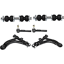 6-Piece Kit Front, Driver and Passenge Side Control Arm, Front Wheel Drive,  Includes (2) Control Arm, (2) Sway Bar Link, and (2) Tie Rod End