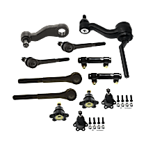 12-Piece Kit Idler Arm,  Includes (4) Ball Joint, (1) Idler Arm, (1) Pitman Arm (2), Tie Rod Adjusting Sleeve, and (4) Tie Rod End