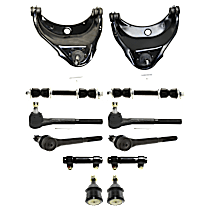 12-Piece Kit Front, Driver and Passenger Side, Upper Control Arm, RWD, 7200 Lb GVW, To Be Superseded to MOCK620161,  Includes (2) Ball Joint, (2) Control Arm, (2) Sway Bar Link (2), Tie Rod Adjusting Sleeve, and (4) Tie Rod End
