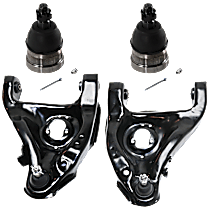 4-Piece Kit Front, Driver and Passenger Side, Lower Control Arm, Rear Wheel Drive,  Includes (2) Ball Joint and (2) Control Arm