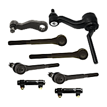 8-Piece Kit Idler Arm, includes (1) Idler Arm, (1) Pitman Arm, (2) Tie Rod Adjusting Sleeve, and (4) Tie Rod End - 
