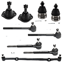 9-Piece Kit Front Center Link, includes (4) Ball Joint, (1) Center Link, and (4) Tie Rod End