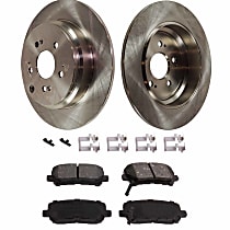 Rear Brake Disc and Pad Kit, Plain Surface, 5 Lugs, 334.01 mm, Ceramic, Pro-Line Series
