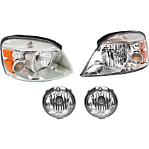 4-Piece Kit Driver and Passenger Side Halogen Headlight, With bulb(s), OE Replacement, Includes (2) Fog Light and (2) Headlight