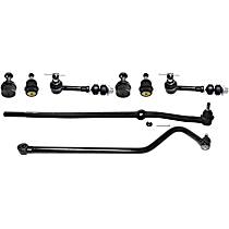 8-Piece Kit Front, Driver and Passenger Side Suspension Includes Ball Joint, Sway Bar Link, Tie Rod End, and Track Bar, 4WD