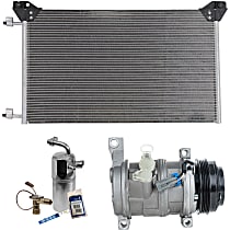 A/C Compressor Kit, 4-Groove Pulley, includes A/C Condenser, and A/C Service Kit (A/C Accumulator, A/C Expansion Valve, A/C Orifice Tube, and A/C O-Ring and Gasket Seal Kit)