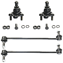 4-Piece Kit Front Suspension Kit, Includes (2) Ball Joint and (2) Sway Bar Link