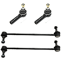 4-Piece Kit Front Suspension Kit, includes (2) Sway Bar Link and (2) Tie Rod End
