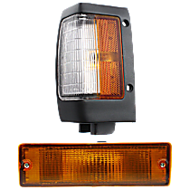 2-Piece Kit, Driver Side Halogen Corner Light, With bulb(s), Includes (1) Corner Light and (1) Turn Signal Light