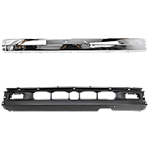 2-Piece Kit, Front Bumper, RWD, For Models Without Bumper End Caps, Chrome, Includes (1) Bumper and (1) Valance