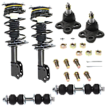 6-Piece Kit Front Suspension with Ball Joints, Loaded Struts, and Sway Bar Links