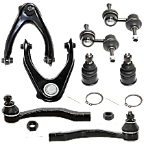 8-Piece Kit Front, Driver and Passenger Side Suspension Kit,  Includes (2) Ball Joint, (2) Control Arm, (2) Sway Bar Link, and (2) Tie Rod End
