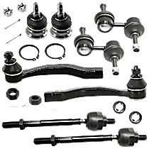 8-Piece Kit Front, Driver and Passenger Side Suspension Kit,  Includes (2) Ball Joint, (2) Sway Bar Link, and (4) Tie Rod End