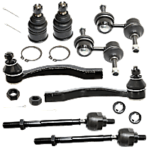 8-Piece Kit Front, Driver and Passenger Side Suspension Kit,  Includes (2) Ball Joint, (2) Sway Bar Link, and (4) Tie Rod End